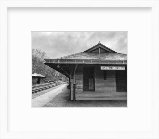 West Virginia Harpers Ferry Train Station Giclee Travel Print