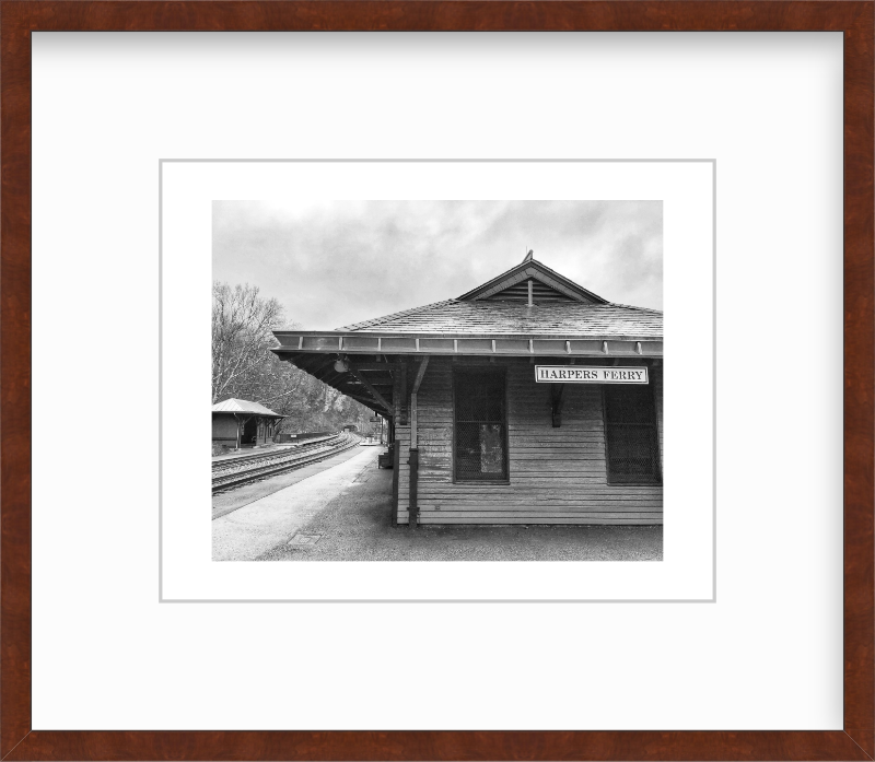 West Virginia Harpers Ferry Train Station Giclee Travel Print