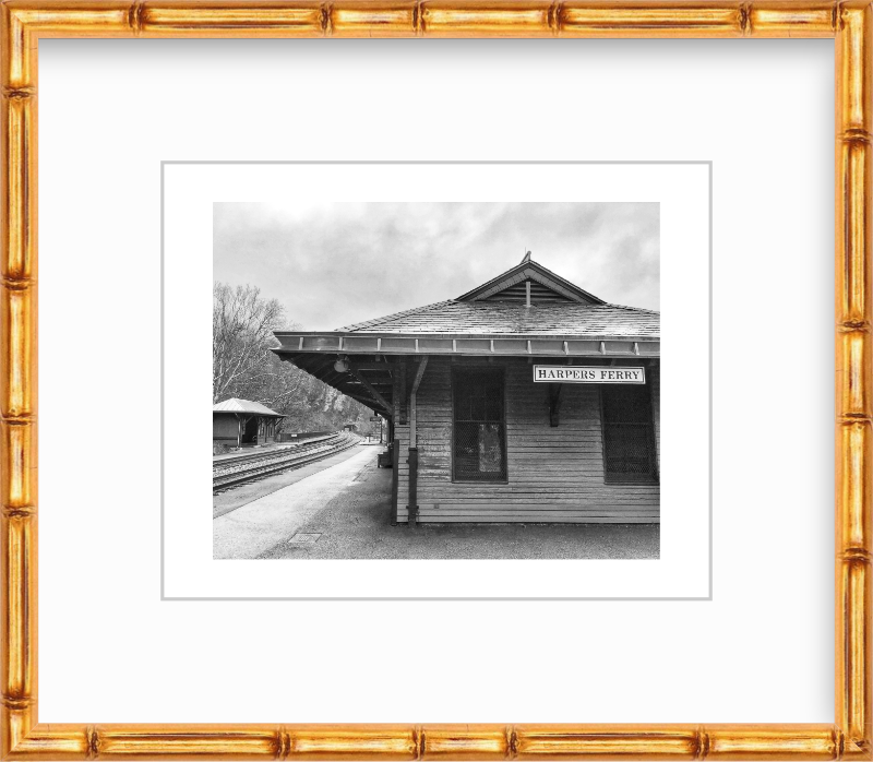 West Virginia Harpers Ferry Train Station Giclee Travel Print