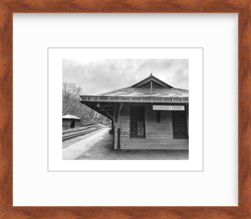 West Virginia Harpers Ferry Train Station Giclee Travel Print