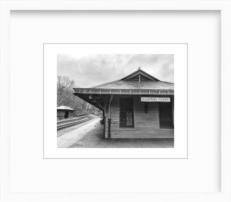 West Virginia Harpers Ferry Train Station Giclee Travel Print
