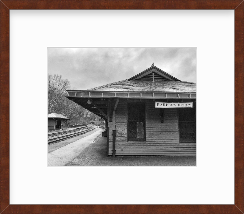 West Virginia Harpers Ferry Train Station Giclee Travel Print