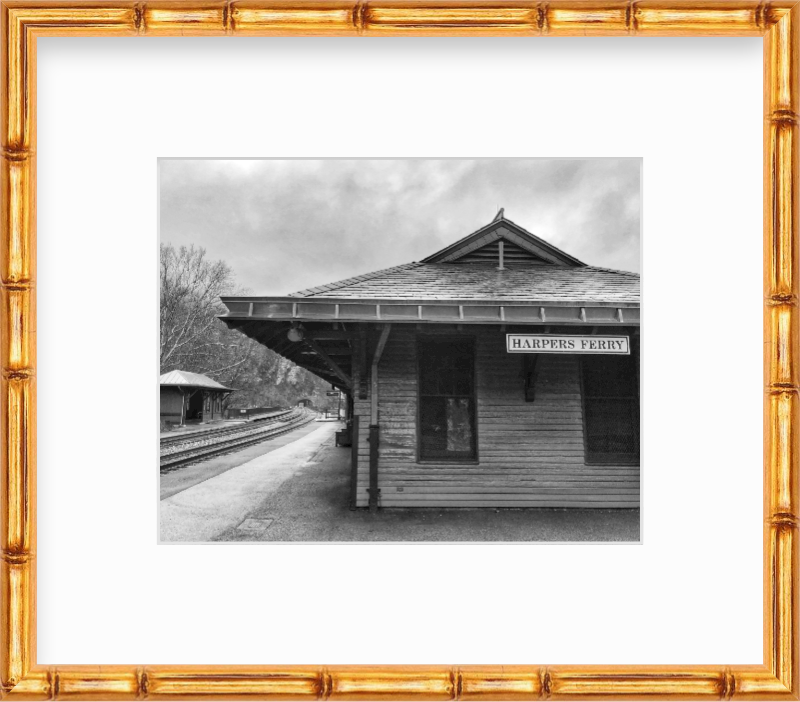 West Virginia Harpers Ferry Train Station Giclee Travel Print