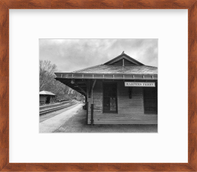West Virginia Harpers Ferry Train Station Giclee Travel Print