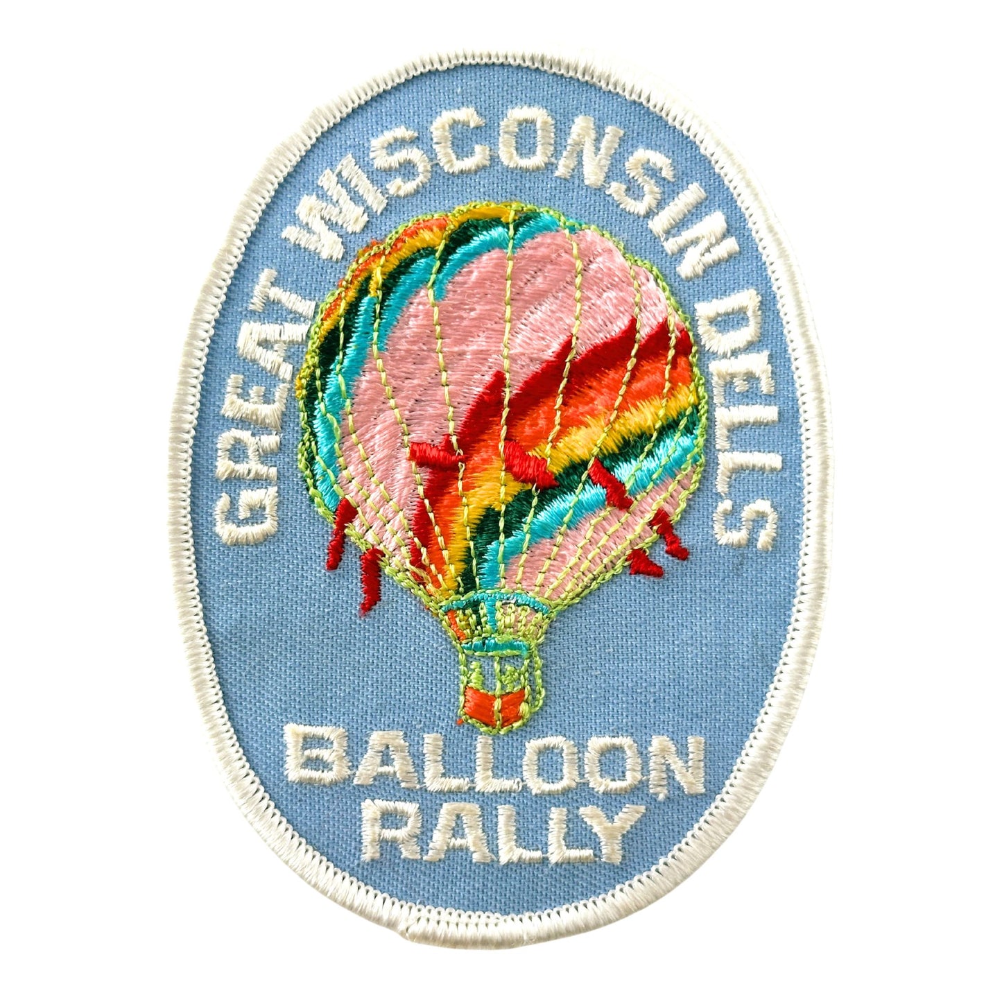 Wisconsin Great Wisconsin Dells Balloon Rally Large Blue Vintage Patch