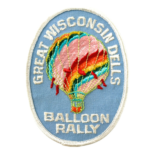 Wisconsin Great Wisconsin Dells Balloon Rally Large Blue Vintage Patch