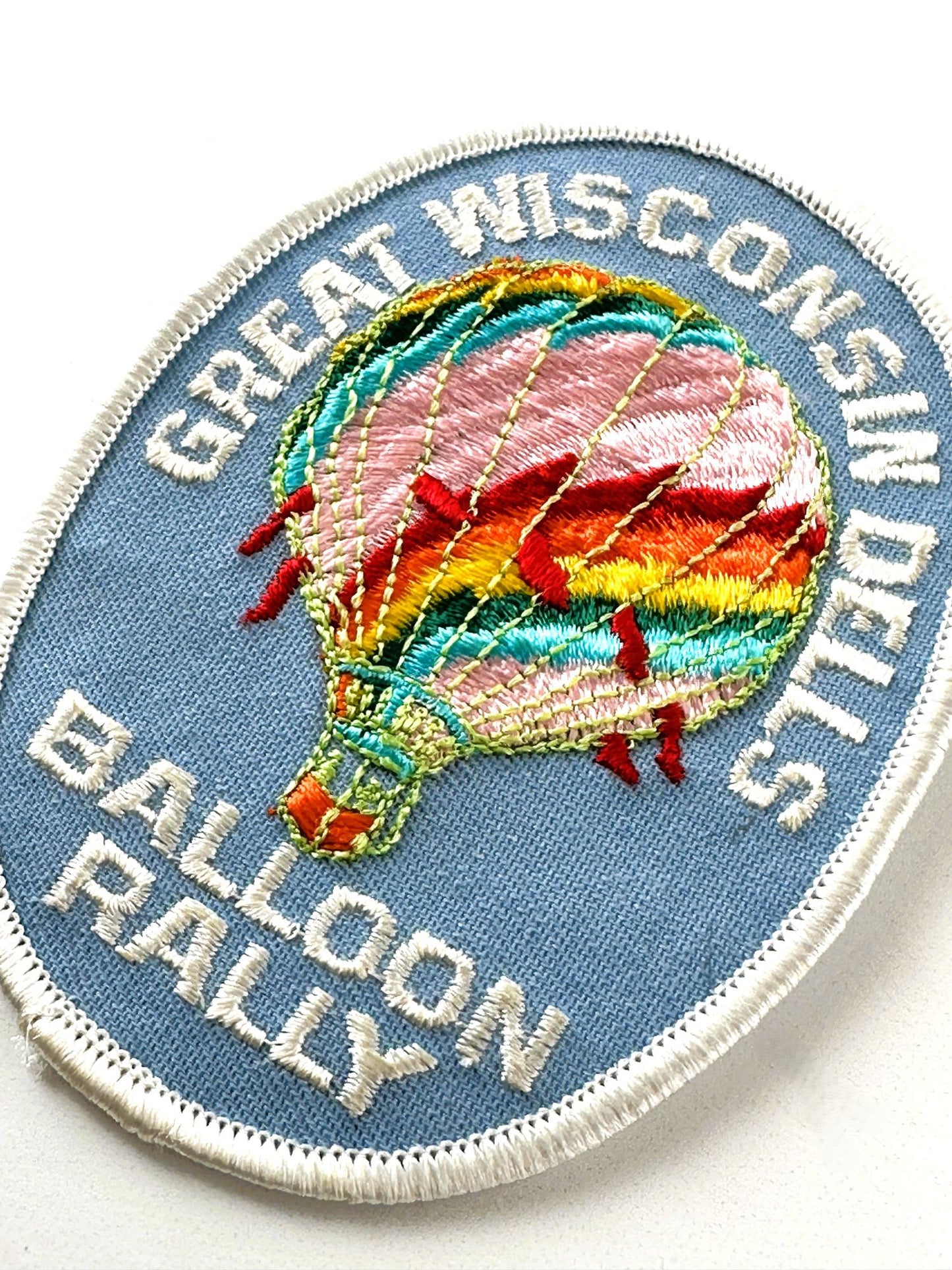 Wisconsin Great Wisconsin Dells Balloon Rally Large Blue Vintage Patch