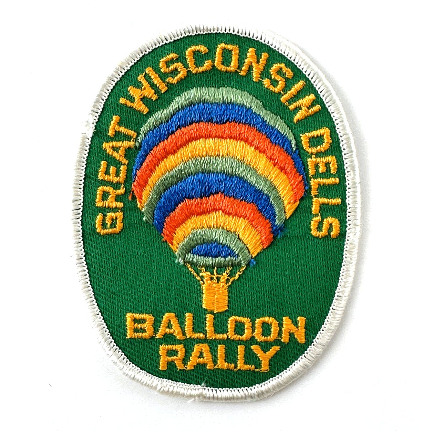 Wisconsin Great Wisconsin Dells Balloon Rally Large Green Vintage Patch
