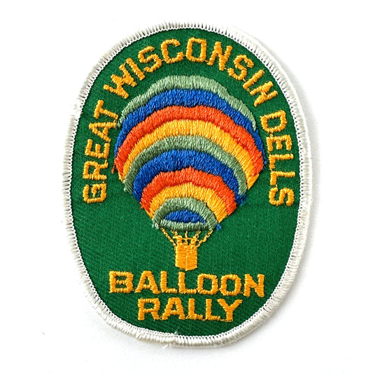 Wisconsin Great Wisconsin Dells Balloon Rally Large Green Vintage Patch