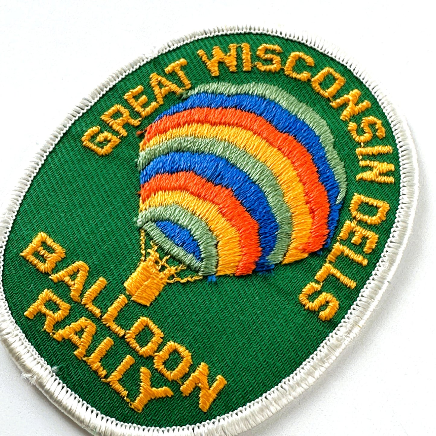 Wisconsin Great Wisconsin Dells Balloon Rally Large Green Vintage Patch