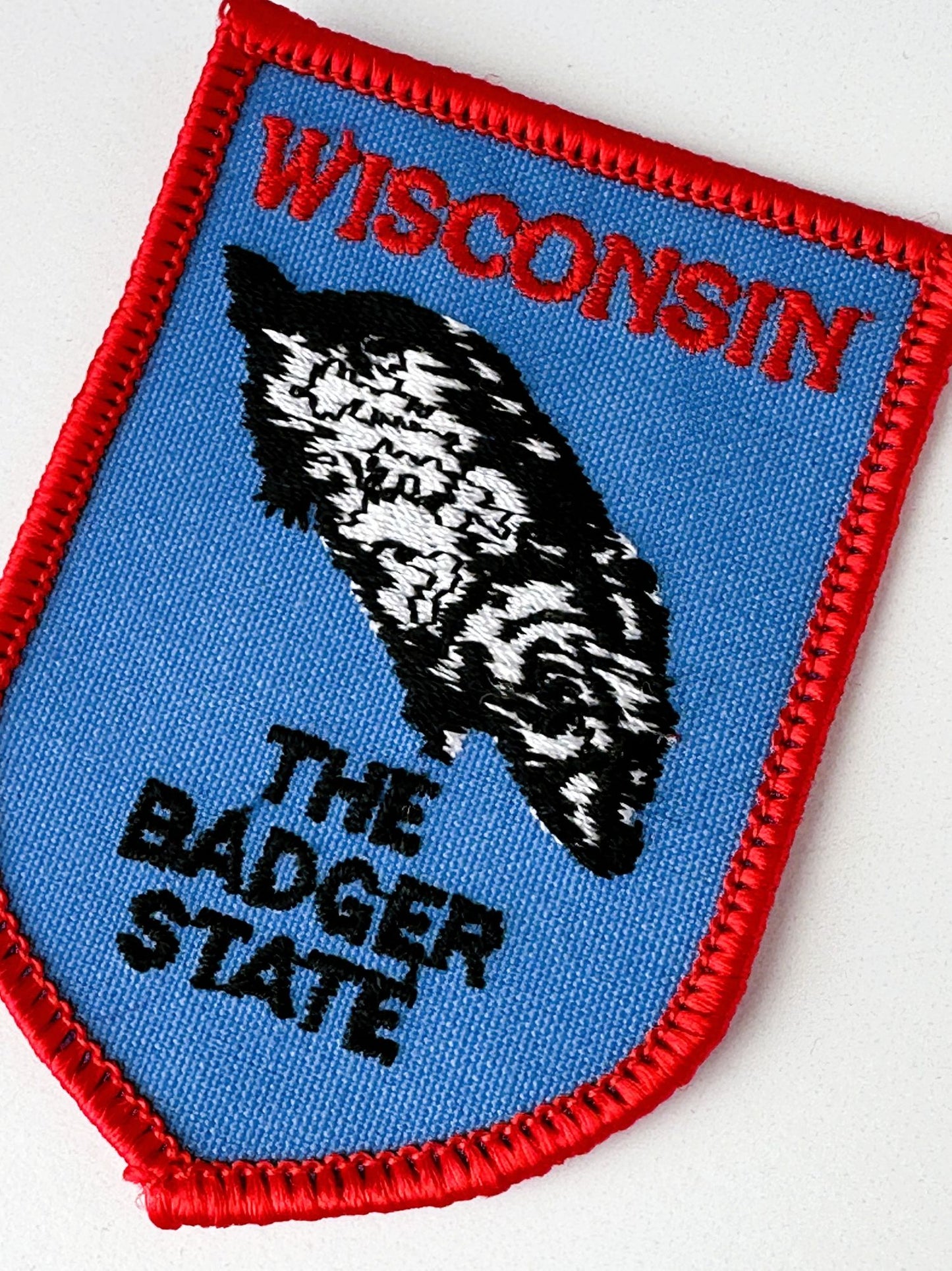 Wisconsin The Badger State Blue Vintage Patch