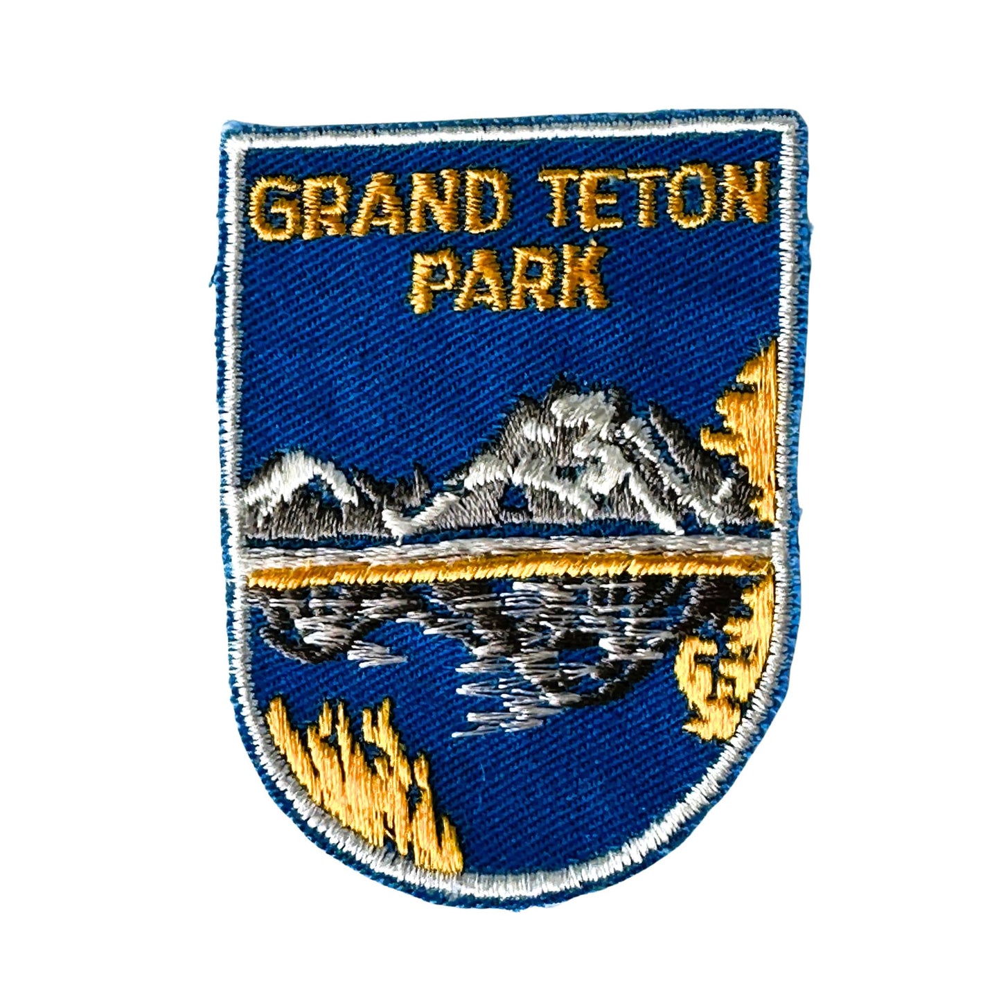 Wyoming Grand Teton National Park Blue Vintage Patch