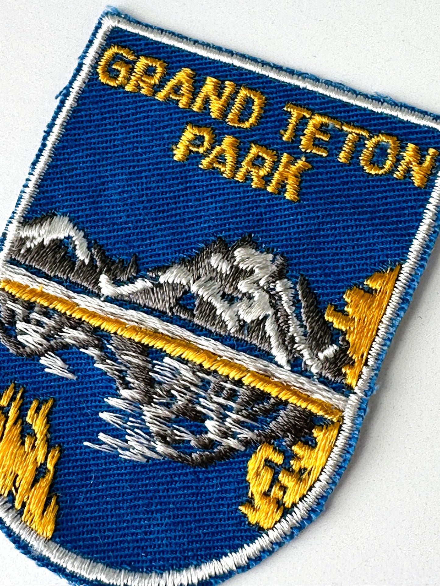 Wyoming Grand Teton National Park Blue Vintage Patch