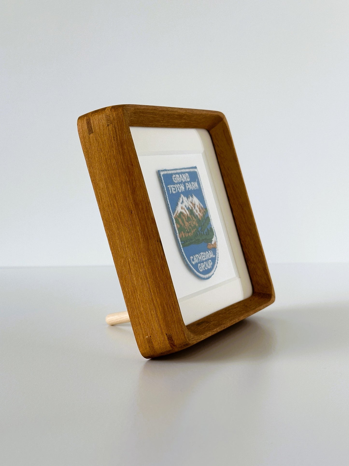 Wyoming Grand Teton National Park Cathedral Group Vintage Framed Travel Patch