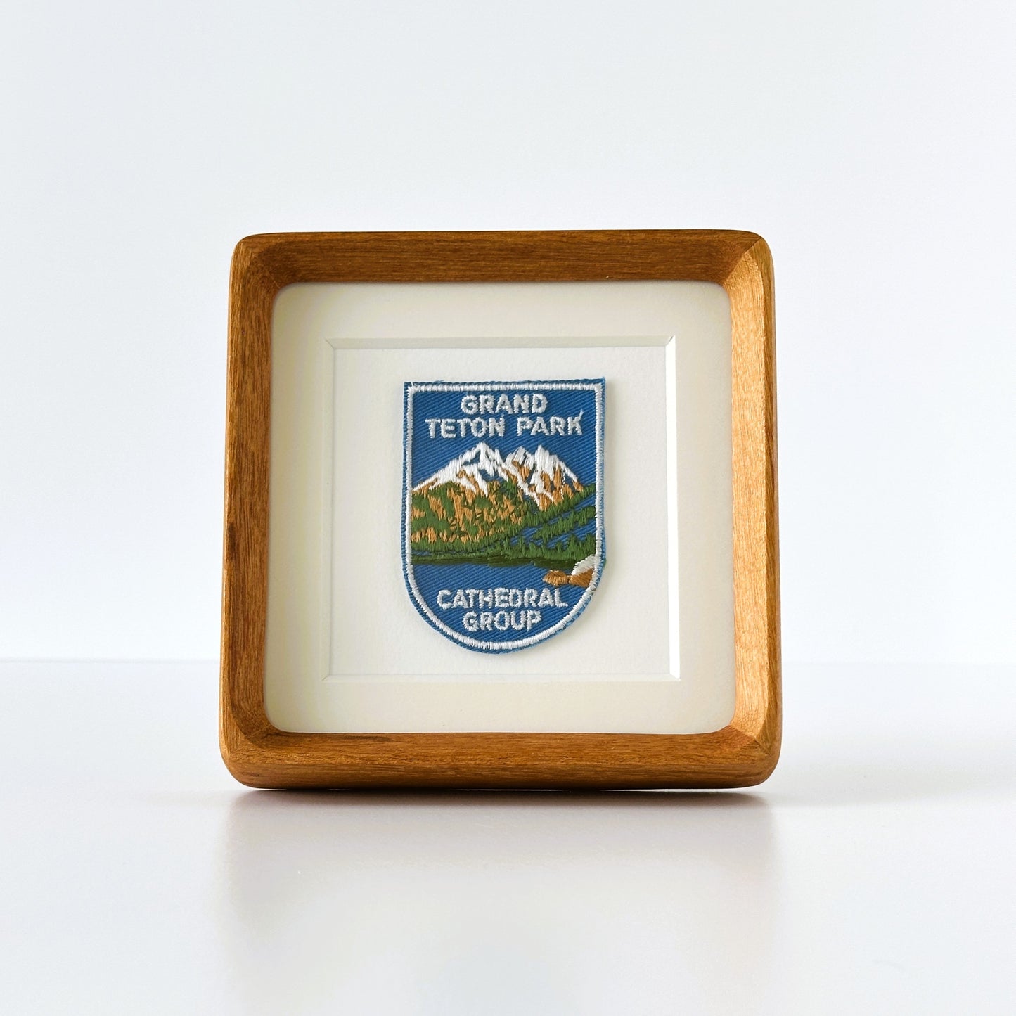 Wyoming Grand Teton National Park Cathedral Group Vintage Framed Travel Patch