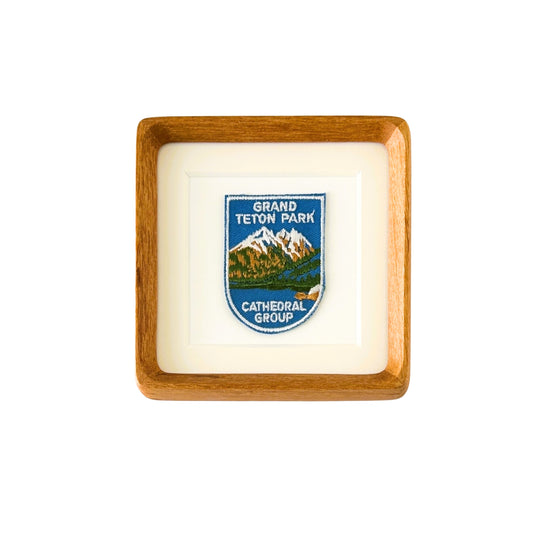 Wyoming Grand Teton National Park Cathedral Group Vintage Framed Travel Patch