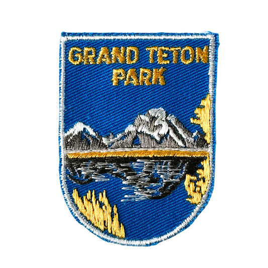 Wyoming Grand Teton National Park Blue Vintage Patch