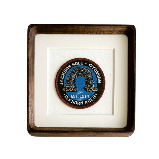 Wyoming Jackson Hole Elkhorn Arch Vintage Framed Travel Patch