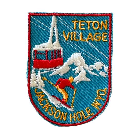 Wyoming Jackson Hole Teton Village Ski Resort Vintage Patch