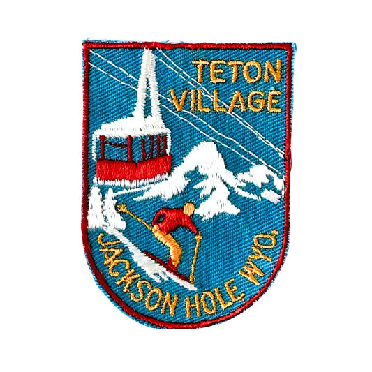 Wyoming Jackson Hole Teton Village Ski Resort Vintage Patch