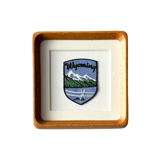 Wyoming Scenic Vintage Framed Travel Patch