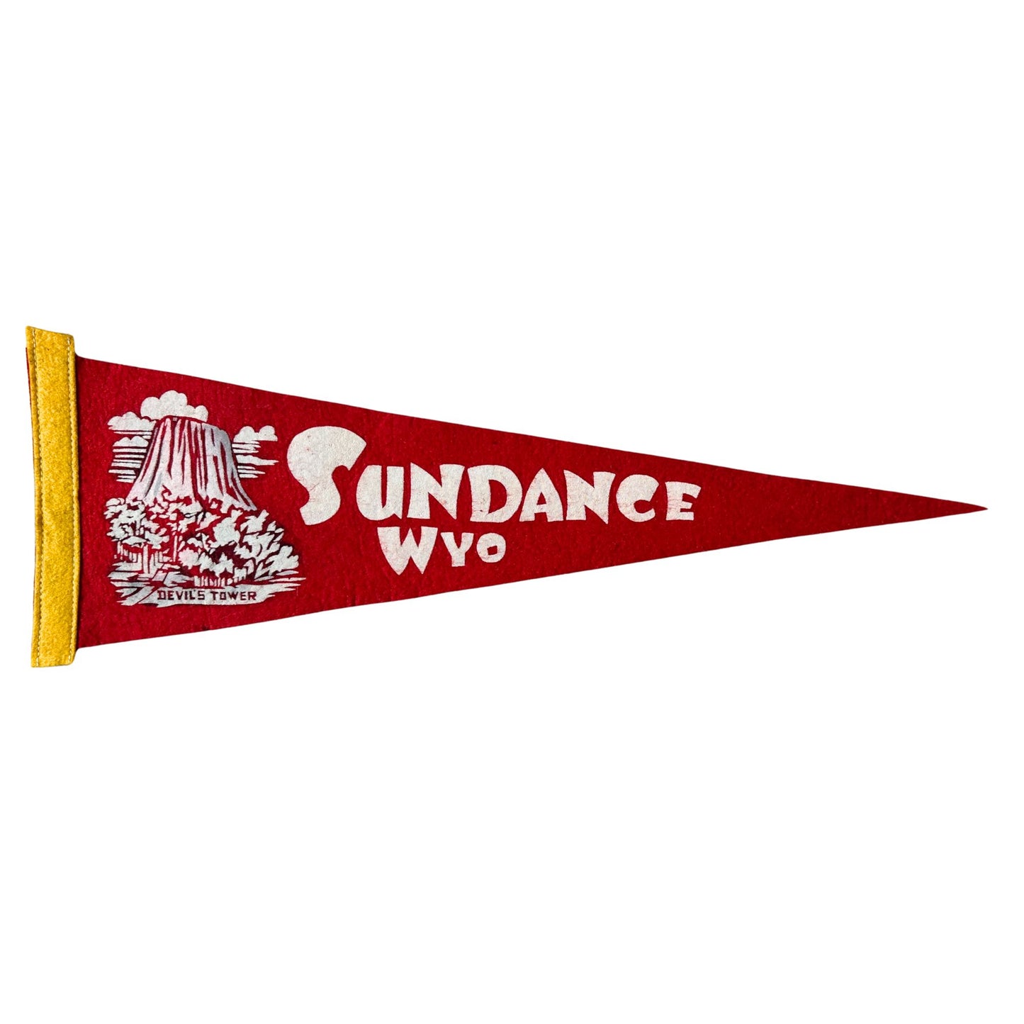Wyoming Sundance Devil's Tower Vintage Pennant