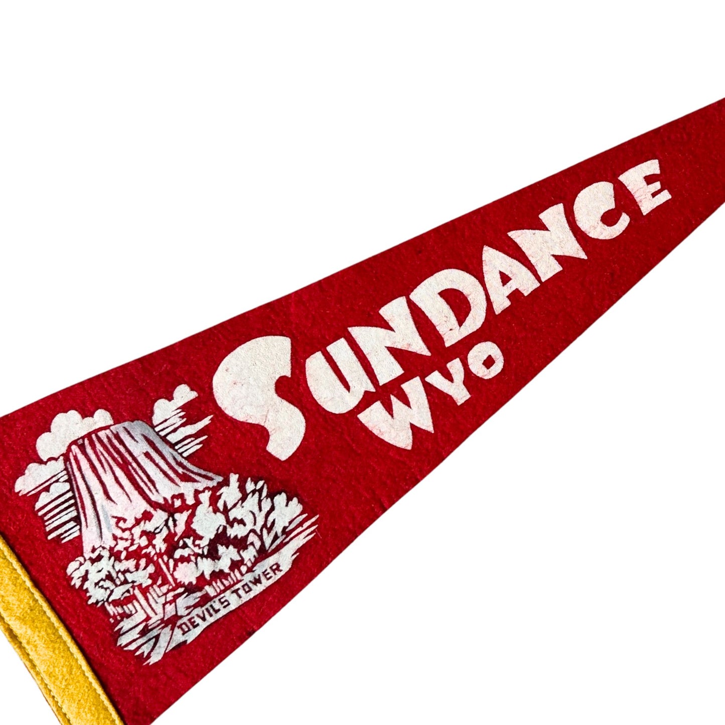 Wyoming Sundance Devil's Tower Vintage Pennant