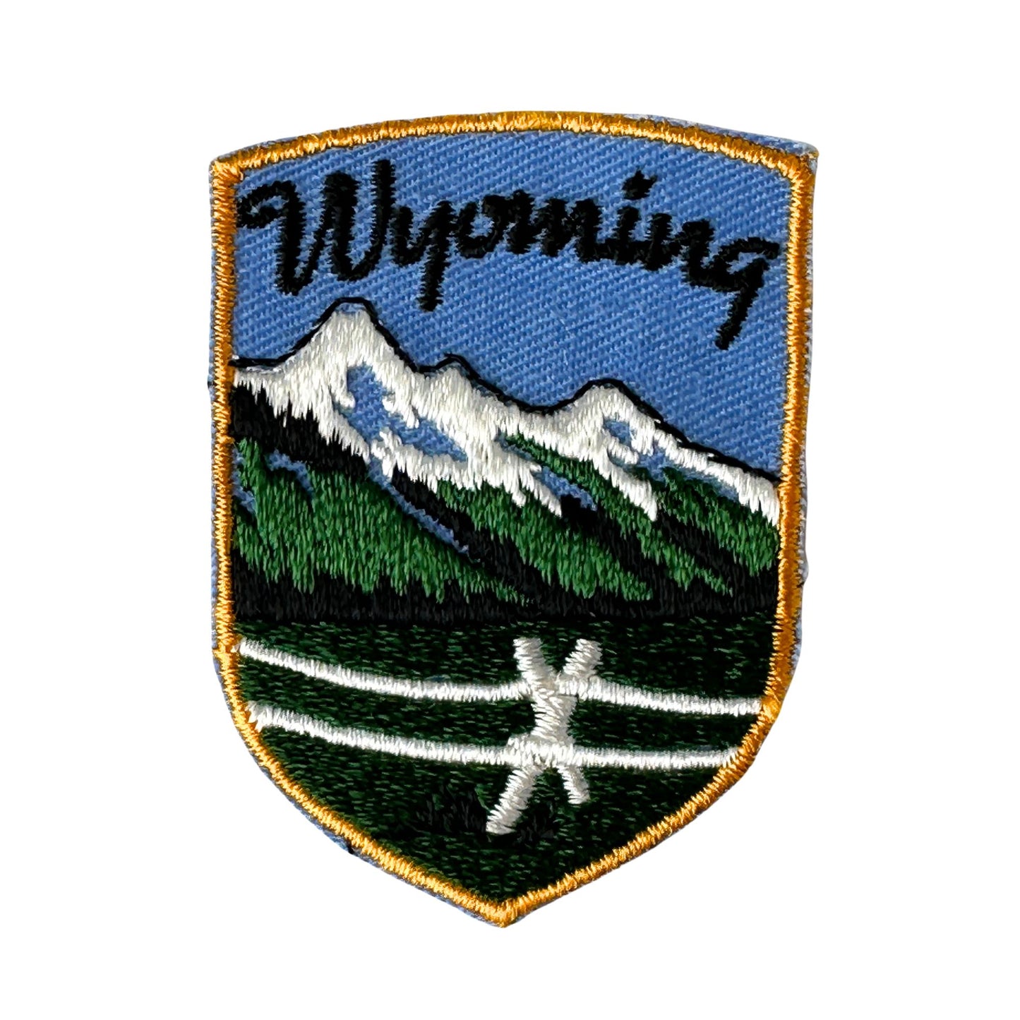 Wyoming Tetons Scene Vintage State Patch