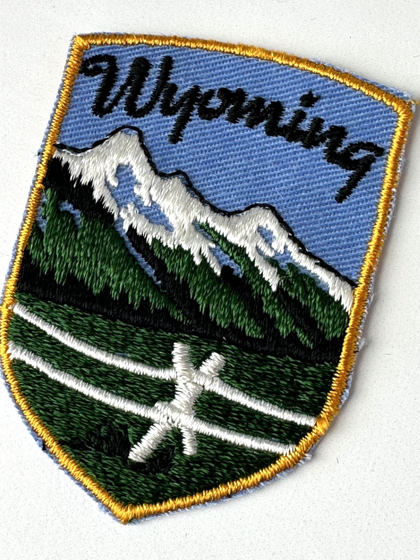 Wyoming Tetons Scene Vintage State Patch