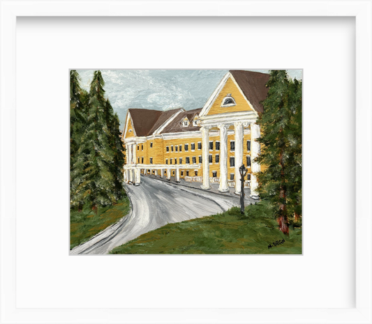 Wyoming Yellowstone National Park Lake Hotel Painting Giclee Art Print