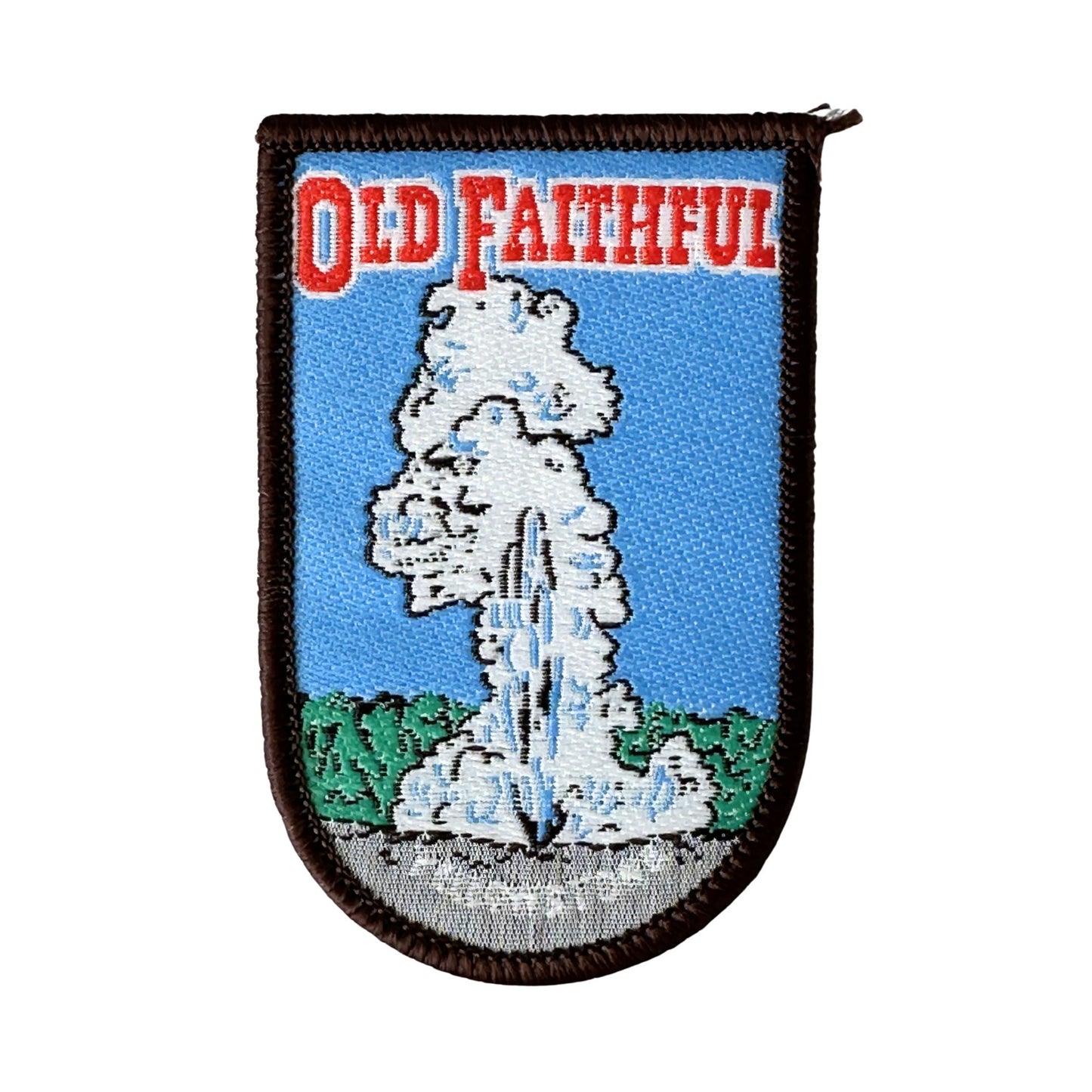 Wyoming Yellowstone National Park Old Faithful Geyser Vintage Patch