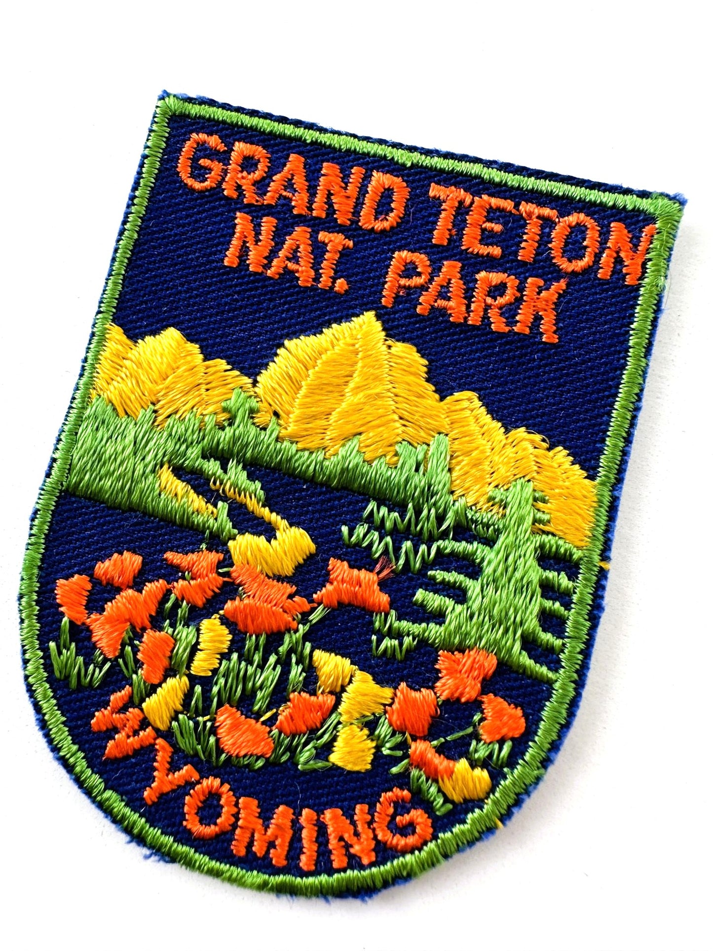 Wyoming Grand Teton National Park Jackson Hole Scene Vintage Patch