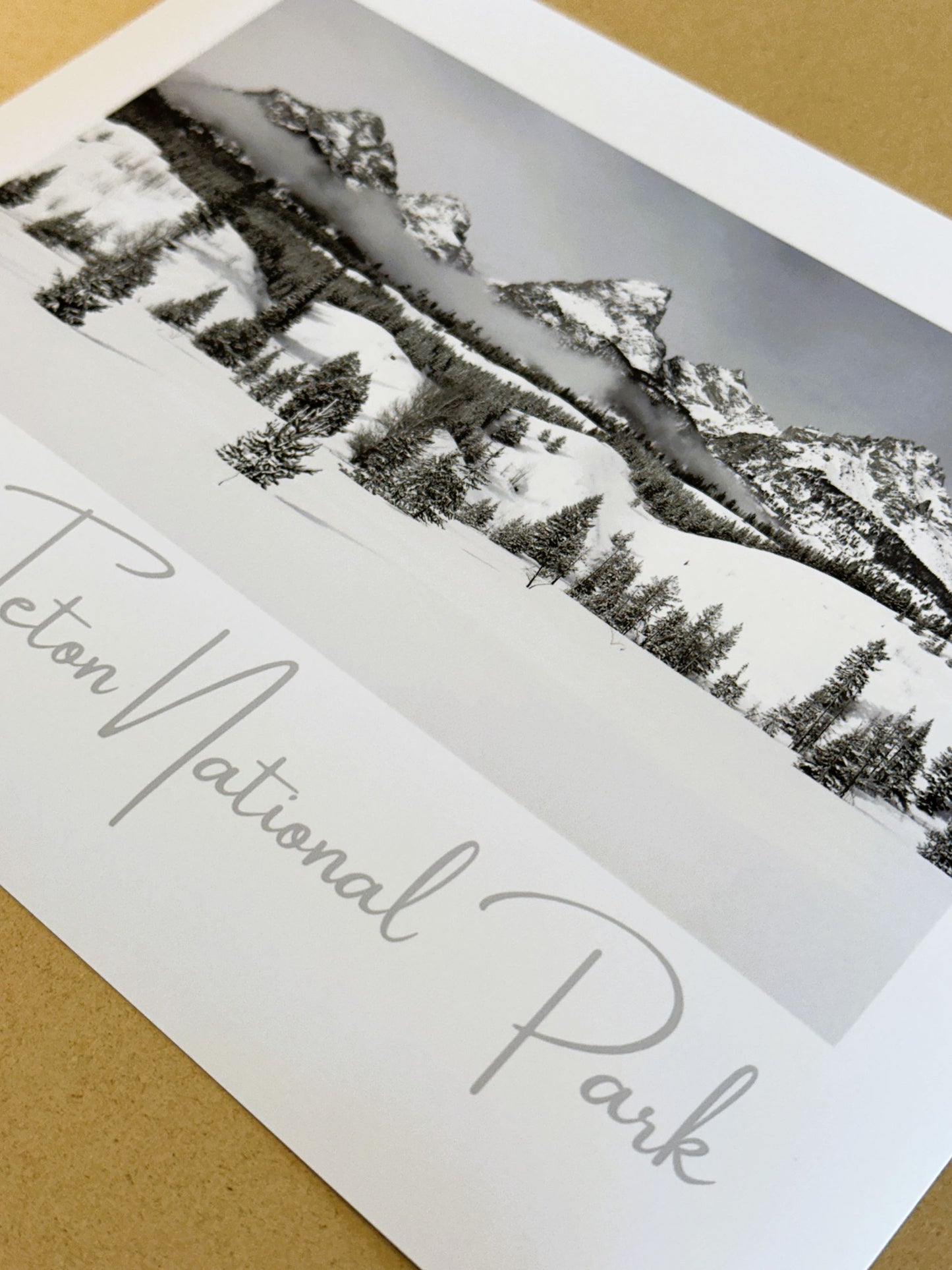 Wyoming Grand Teton National Park in Winter Giclee Travel Style Print