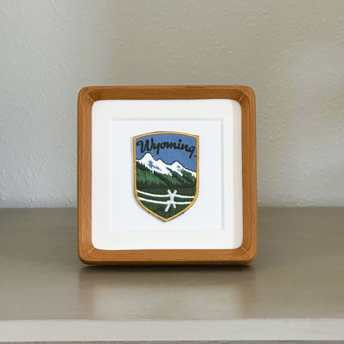 Wyoming Scenic Vintage Framed Travel Patch