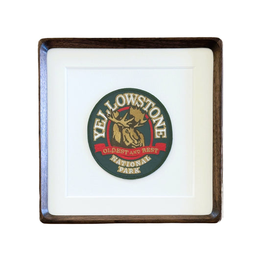 Wyoming Yellowstone National Park Oldest and Best Large Vintage Framed Travel Patch