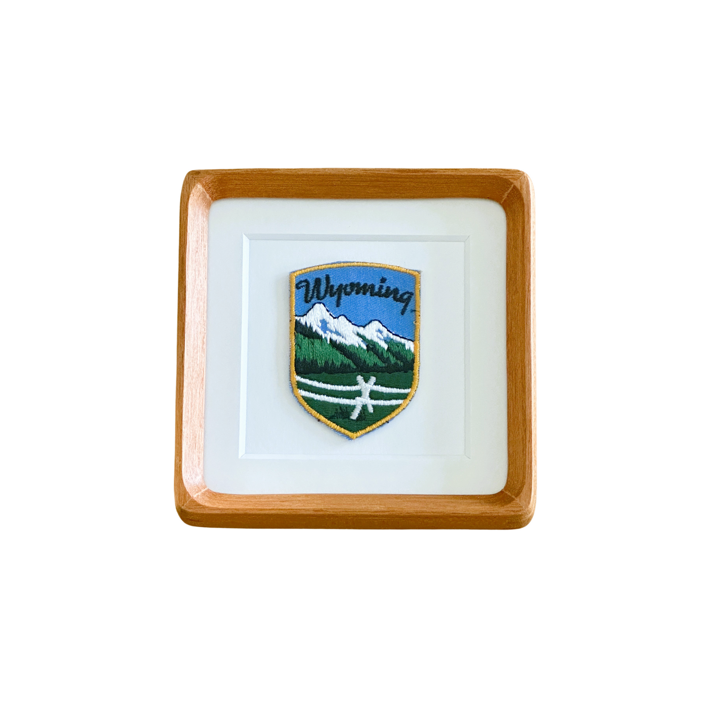 Wyoming Scenic Vintage Framed Travel Patch