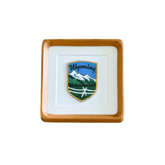 Wyoming Scenic Vintage Framed Travel Patch