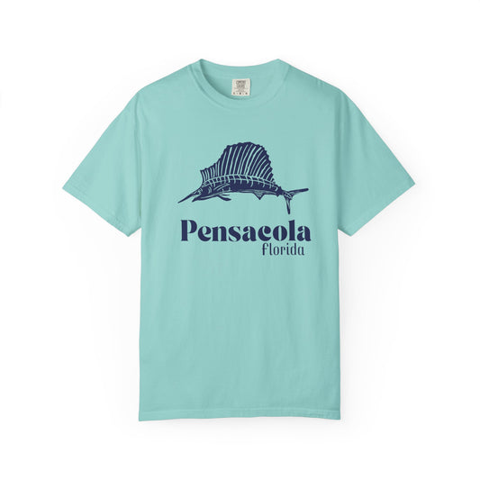 Florida Pensacola Sailfish Adult Unisex T-Shirt Mint Blue Green