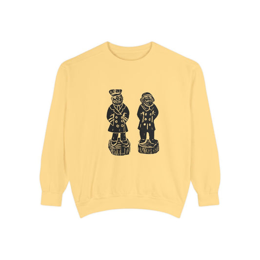 American Nautical Old Salt and Sea Captain Adult Unisex Sweatshirt in Yellow