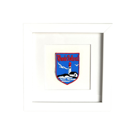 Rhode Island Lighthouse Framed Vintage Travel Patch