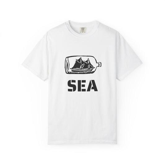 American Nautical Sea Ship in a Bottle Adult Unisex T-Shirt